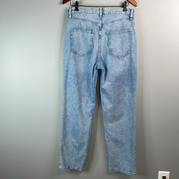 GAP 90s Loose Fit High Rise Jeans Light Blue Keywest Wash Straight Leg Size 10 - Picture 6 of 10